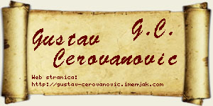 Gustav Cerovanović vizit kartica